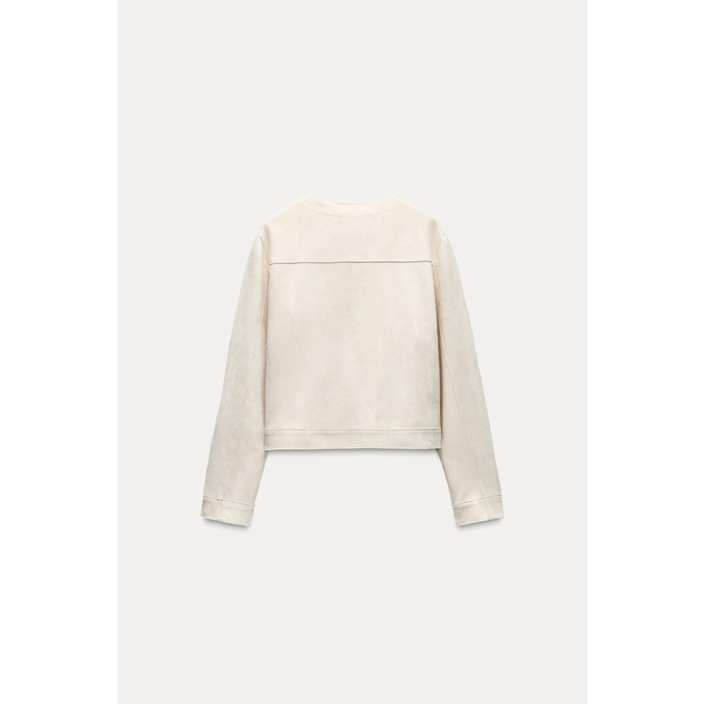 Zara Faux suede short jacket Size L - Picture 2 of 4